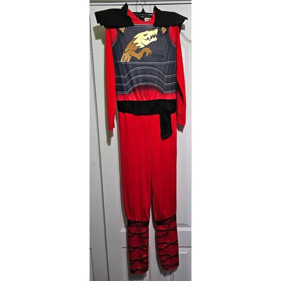 Lego Ninjago Kai Legacy Classic Costume 10-12 Jumpsuit Mask Red Ninja Disguise - Picture 3 of 12